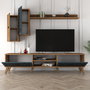 Hanah Home Unidad de TV Class S - Nogal y Calcedonia